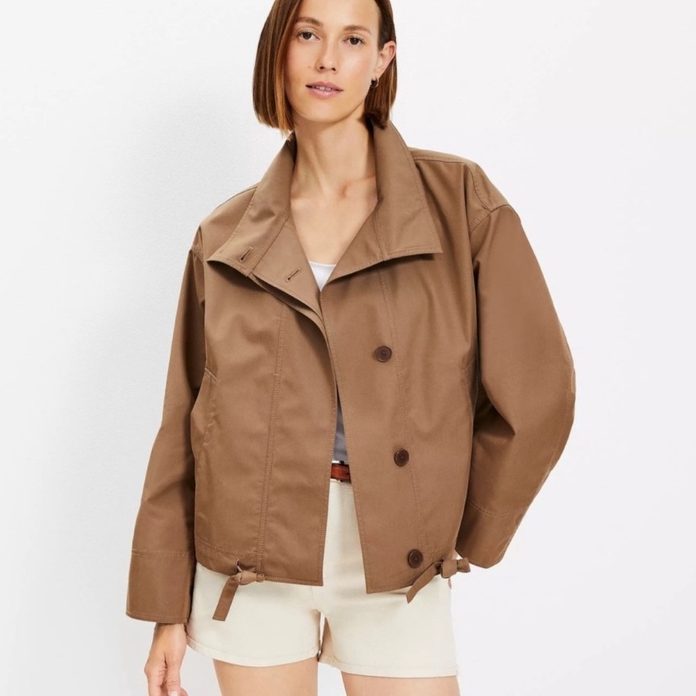 LOFT Twill Anorak - Taupe / Mocha Brown